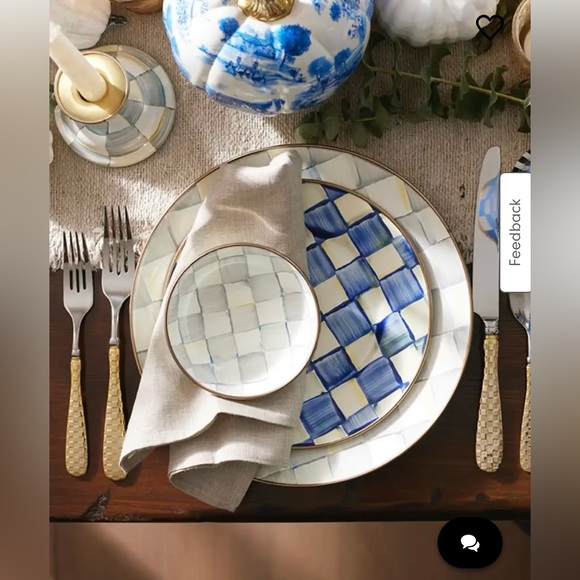 Mackenzie-Childs Gold Check Flatware 5-Piece Place Setting - Picture 4 of 6